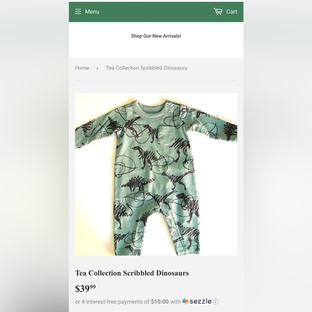 Toddler Tea Rompers - Picture 2 of 7